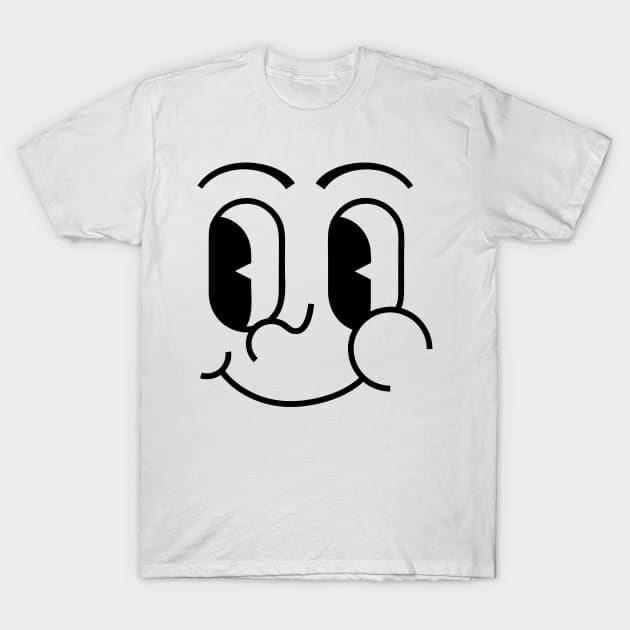 Black Smile Emoji T-Shirt by rainvshine